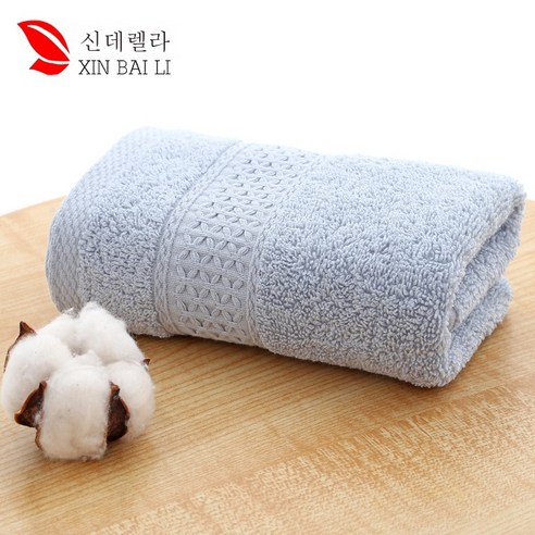 ZZJJC 중고급 면 타월 12색 순면 타월무지 타월, 멜란지그레이, 32*75cm