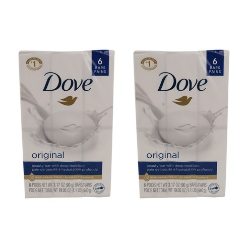 도브 화이트 딥 모이스처 뷰티 바, 90g, 12개