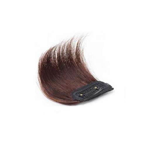 마녀플랜트 여성 똑딱핀 부분 가발 정수리뽕 옆머리 볼륨 가발, 라이트브라운10cm