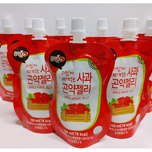 [참조은sf] 짜먹는 사과 곤약젤리 100ml x 30 KONJAC JELLY 아이들 간식, 1개