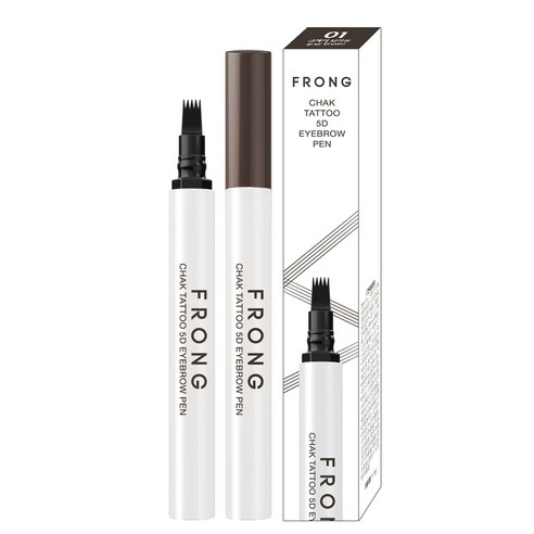 프롱 착타투 5D 아이브로우 펜 10일지속 테스트완료, 01.그레이브라운, 1개