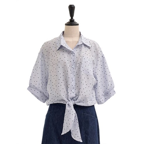 유니드  Hepburn Dot Blouse: 귀여운 땡땡이와 우아한 매력의 조화