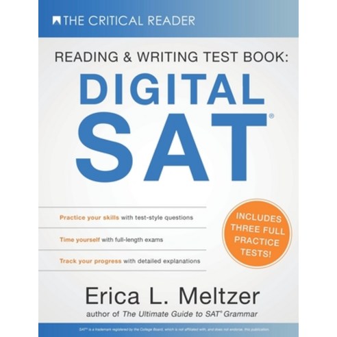 (영문도서) Reading & Writing Test Book: Digital SAT(R) Paperback, Critical Reader, English, 9798987383520