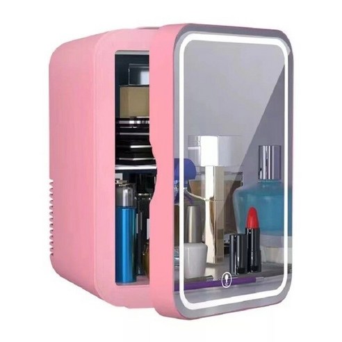 냉장고 Carrying Refrigerator Makeup and Skincare Products Small Student Car Home Dual-use Mini Beauty, [01] CN, [01] 분홍색