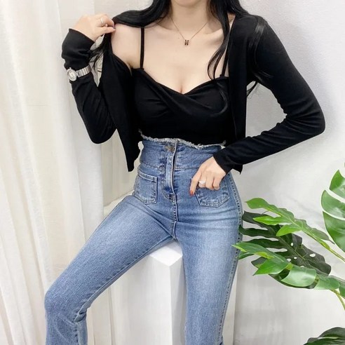 편안함과 스타일의 완벽한 조화: 알프 꽈베기 나시 가디건 세트