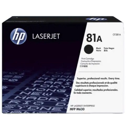 HP Laserjet Enterprise M604N 정품토너 검정 CF281A 10 500매 NO.81A 사용 가능기종 MFPM630F M605x M605n M605dn, 1개