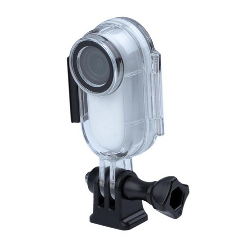 Insta360 Go 2 액션 카메라 수상 활동용 PC 투명 다이브 케이스, 3.54x1.1x1.97인치, 투명하고 검은색, PC 및 316 스테인리스
