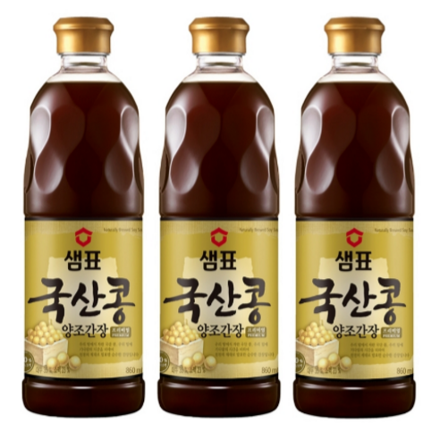 [JE] 샘표 국산콩 간장 (프리미엄), 860ml, 1개