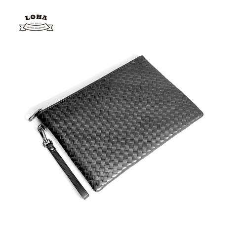 천연소가죽 빅사이즈 매쉬 클러치백 L22
