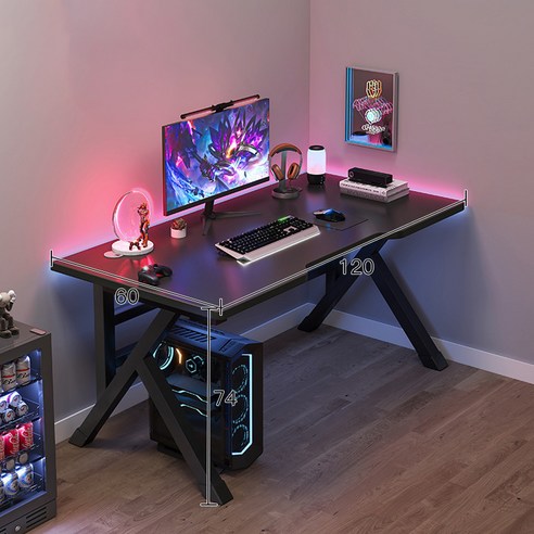 락키홈즈 게이밍 컴퓨터 책상 1200은 게임을 위한 넉넉한 공간과 편의성을 제공하는 탁월한 게임용 책상입니다.