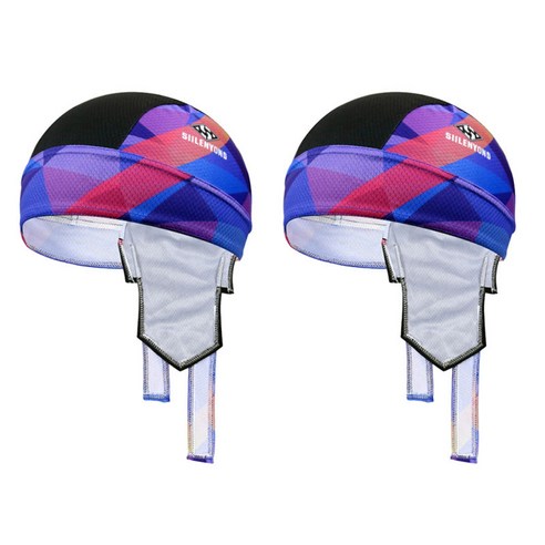 2 조각 야외 사이클링 모자를 쓰고 있죠 자전거 두건 해적 머리띠 랩 퍼플, 보라색, 설명, 설명
