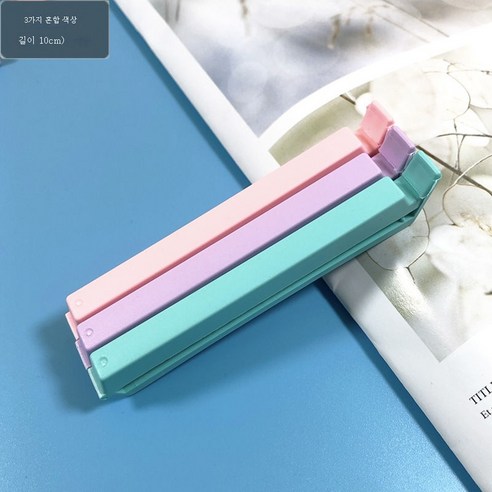 ZZJJC 간식용 밀폐집게 라지 밀폐 플라스틱 강력방습 밀폐집게 식품봉투 집게 신선 밀폐, 멜란지3매장[길이10]cm 】, 1172