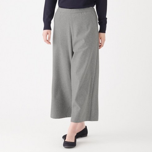 무인양품 MUJI 여성 스트레치 기모 이지 와이드 팬츠 W9AE242