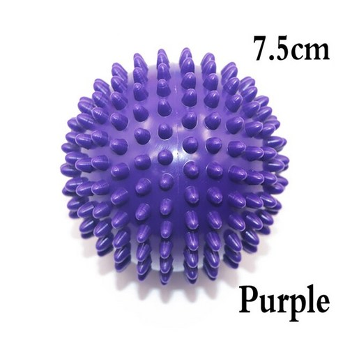스파이크 요 마사지 볼 배수 포인트 피트니스 손 발 고슴도치 공 7cm, 7.5cm-purple