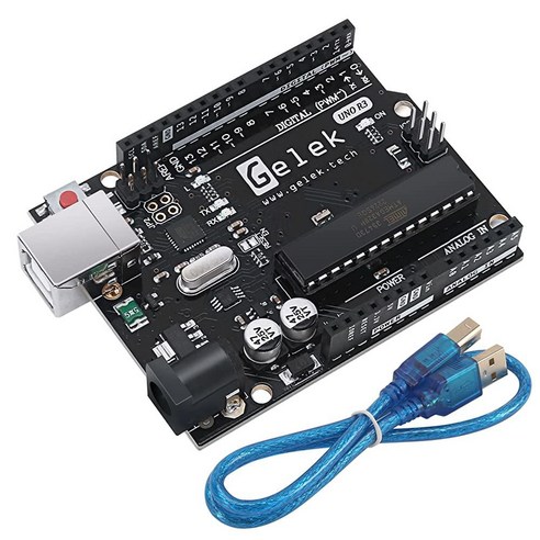 Gelek UNO R3 마이크로 컨트롤러 보드 Arduino Uno R3 ATmega328P 및 ATmega16U2와 호환 가능 USB 케이블 프로토타이핑 보드 포함