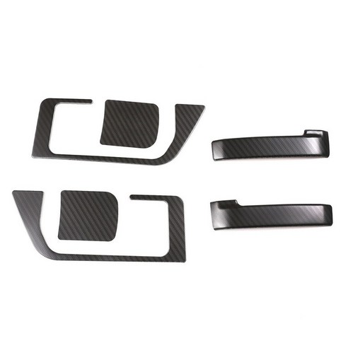 노 브랜드 Toyota FJ Cruiser 2007-2021 용 자동차 도어 내부 핸들 트림 커버 보울 장식 스티커, 자동차 도어 핸들 커버