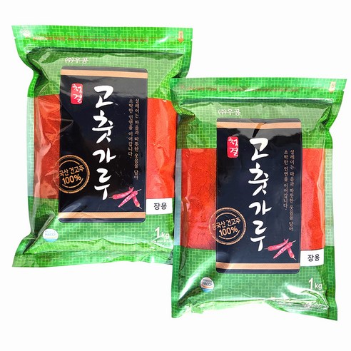 새마원 HACCP 국내제조 중국산 고춧가루 (극세분) 장류용 떡볶이용 짬뽕용 중국산 고운 고추가루, 2개, 1kg