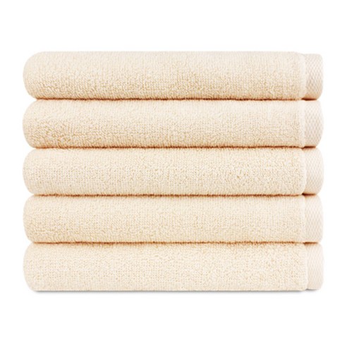 송월타월 라이트무지40 30수 130g, 베이지, 5개