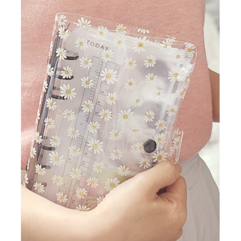 일상채움 A6 현금 바인더 6공 다이어리, 1세트, 블랙
