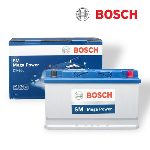 보쉬 자동차배터리 메가파워 DIN90L +면장갑 올란도 K8(LPG) 그랜저IG(LPG) 배터리, 1개, 보쉬 DIN 90L+면장갑 폐전지미반납