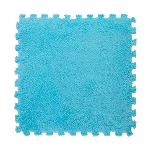 Deoxygene 봉제 바닥 매트 10 조각 모자이크 카펫 거품 어린이 침실 및 거실 블루, 파란색