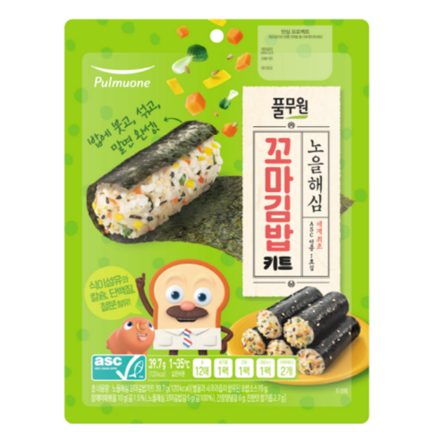 풀무원 노을 해심 꼬마김밥 키트, 39.7g, 1개
