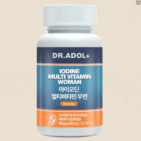아이오딘멀티비타민 우먼 900mg X 60정 1개(1개월분), 아이오딘멀티비타민우먼(휴대용 약통케이스 포함), 1개