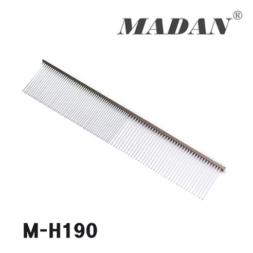 마단 콤 M-H190 Comb 일자빗 코움, 1개, Silver