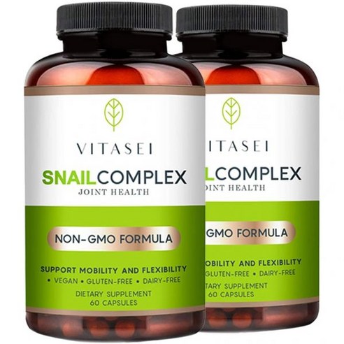 Snail Complex with Glucosamine Chondroitin MSM Collagen & More for Joint Supplement - Gluten-Free, 60 Count (Pack of 3), 60정, 1개