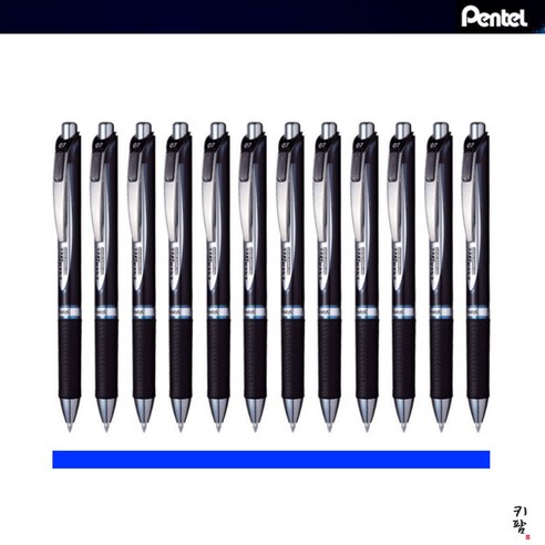 [펜텔] 에너겔 퍼머넌트 볼펜 0.7mm (12개입), 파랑(C), 12개