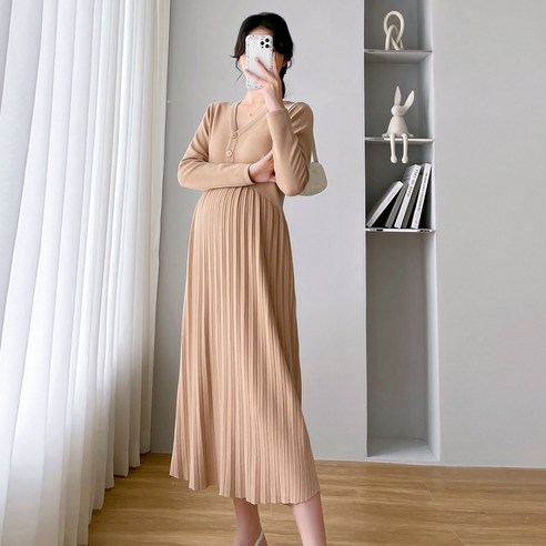 편안함과 품질을 겸비한 세련된 임산부 원피스