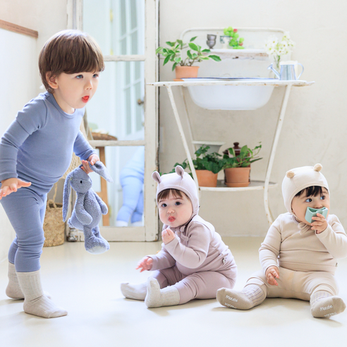 메르베 유아동 내복 배앓이 방지 올스판 후라이스 내의 사계절