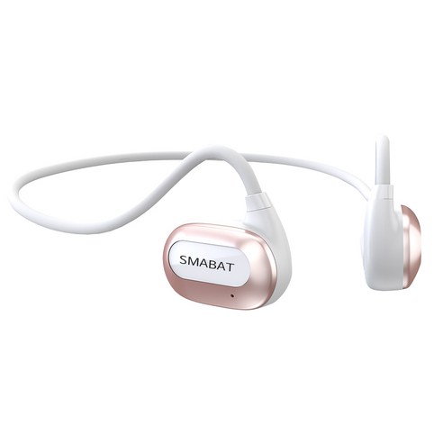 SMABAT 블루투스 5.3 무선 이어폰 공기 전도 스포츠 블루투스 이어폰, 화이트