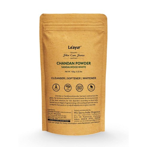 Le'ayur Chandan (Sandalwood) Powder 100 Gms by Le'ayur Le'ayur Chandan(샌달우드) 파우더 100g by Le'ayur