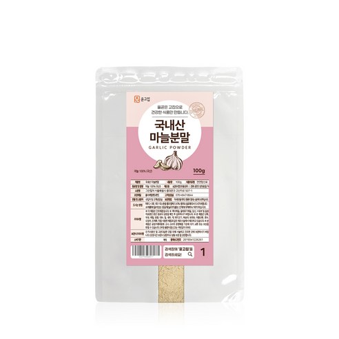 윤고집 국내산 마늘분말 가루, 2개, 100g