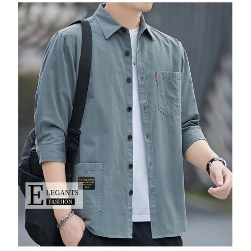 시원하고 편안한 여름 필수품인 유카 남성 7부 남방 셔츠