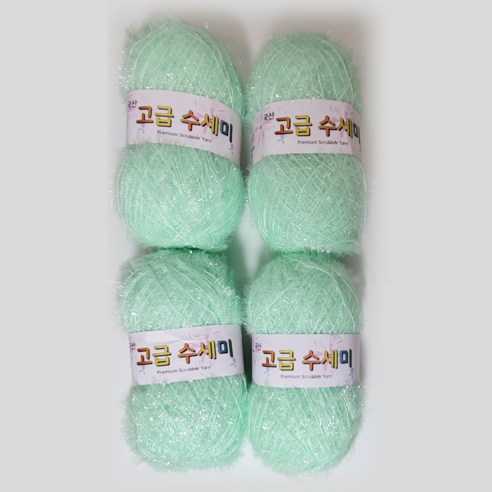울클럽 별꽃수세미 만들기 DIY 고급수세미실 80g 4볼세트 (총 320g), 134베이비민트, 1개