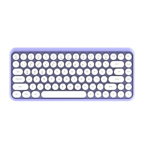 [시요] 블루투스 호환 키보드 무선 키보드 미니 게임 키보드 맥북 PC 게이머 노트북 iPad 태블릿 컴퓨터 키보드, 하나, purple, 하나
