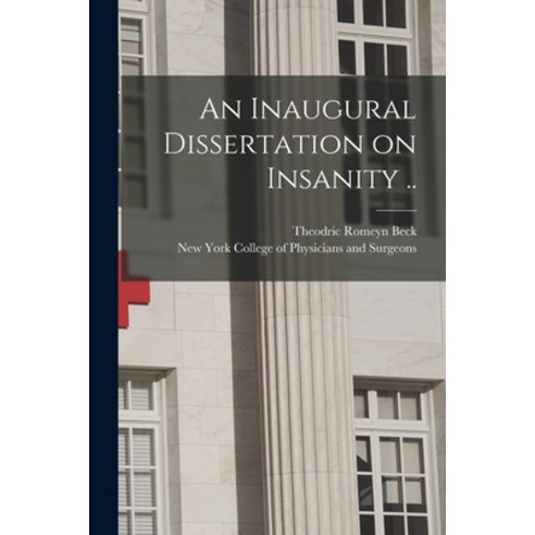 (영문도서) An Inaugural Dissertation on Insanity .. Paperback, Legare Street Press, English, 9781014871244