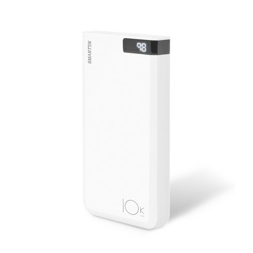 스마텍 18W 고속충전 보조배터리 STPB-QC1 (10000mAh), 화이트