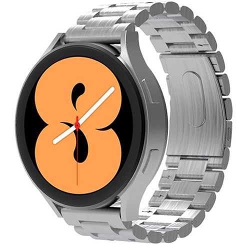 로랜텍 갤럭시워치 호환 프리미엄 풀메탈 스트랩 20mm, 실버 스마트워치/밴드