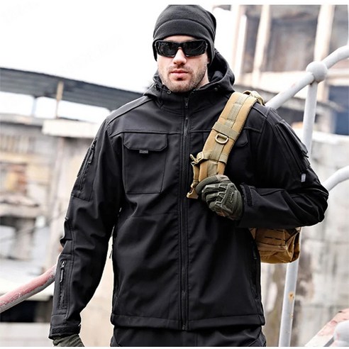 아웃도어 소프트 쉘 트렌치코트 기모 전술 점퍼 방수 내마모 코트