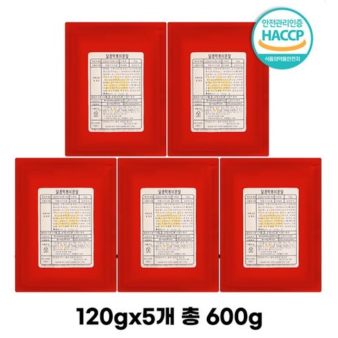 떡킹 맛집 떡볶이 분말소스 달콤(순한맛), 120g, 5개