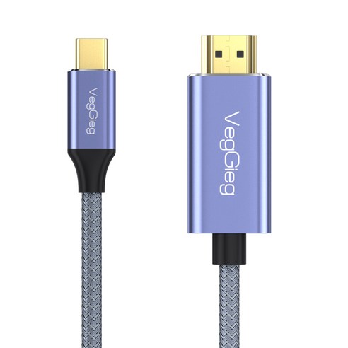 VegGieg Z-623 HIGHER Type-c 3.1 to HDMI 4K 미러링 케이블, 1개, 밀키퍼플, 2m