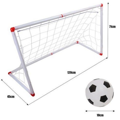 120cm 106 야외 스포츠 축구 미니 실내 cm 펌프 사이즈 축구 골 포함 볼 세트 네트 어린이 포스트 장난감 공식 어린이, 1개