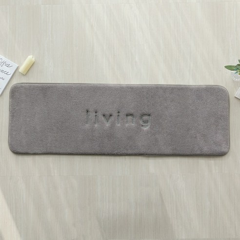 HOME & LIVING 메모리폼 발매트, 40cm*120cm, 그레이, 1개