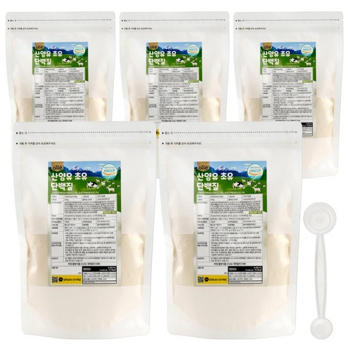 산양유 초유단백질 프로틴 분말 500g 대용량 알레, 5팩