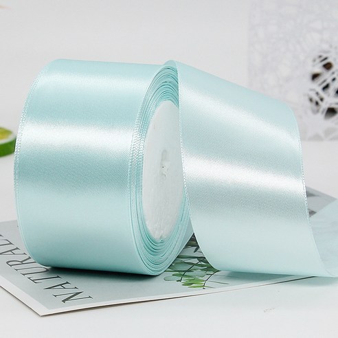 기본 새틴 공단 리본끈 50mm 22m, sd11# 라이트블루