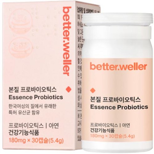 베러웨러 약사설계 본질 프로바이오틱스 질 유래 여성 건강 유산균 1개월 30캡슐, 30정, 1개