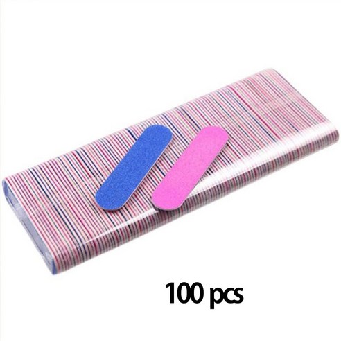 애니데코 네일파일 미니파일 샌딩블럭 네일버퍼 우드파일, 1세트, 미니파일 5cm 100개